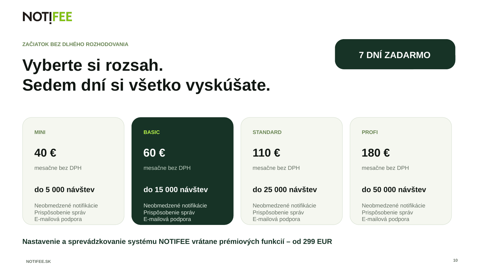 Brožúra NOTIFEE, strana 10 z 11