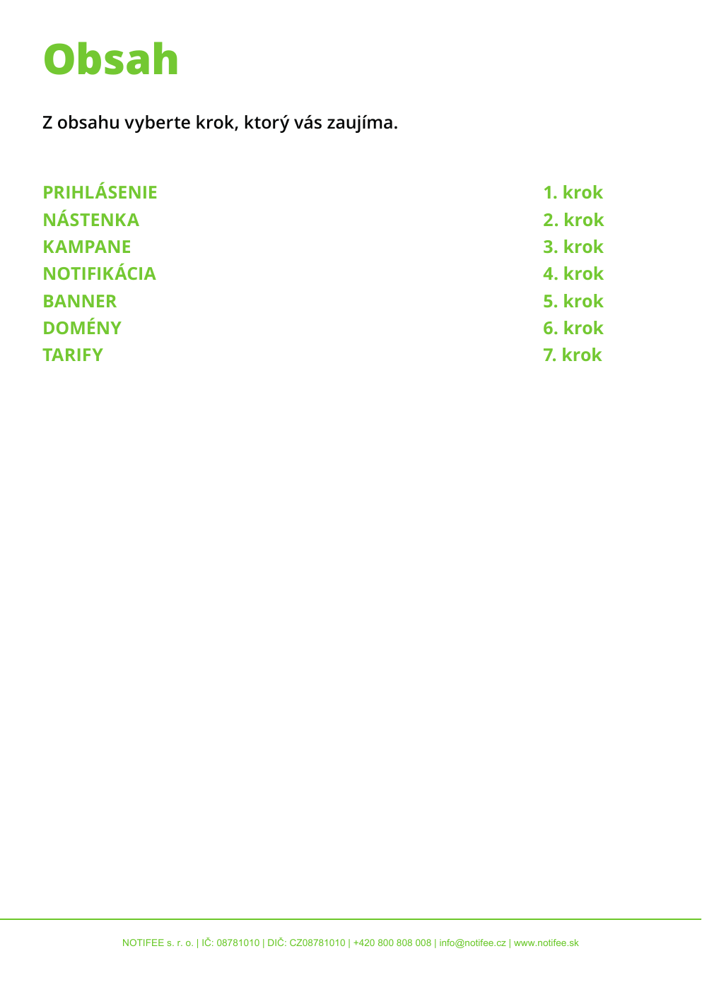 Manuál NOTIFEE, strana 2 z 8