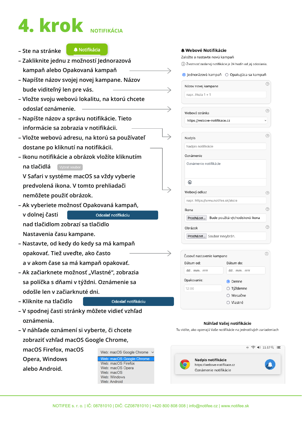 Manuál NOTIFEE, strana 5 z 8